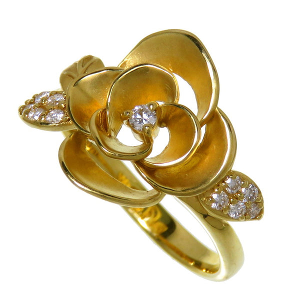 11.5号 花/フラワー/薔薇/バラモチーフ かわいいのにエレガント ダイヤモンド 計0.12ct リング・指輪 K18ゴールド 18金 3.2g レディース
【中古】【真子質店】




【TTx】