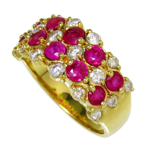 11.5号 ルビー 計1.50ct ダイヤモンド 計0.50ct リング・指輪 K18ゴールド 18金 6.8g レディース
【中古】【真子質店】




【DDx】
