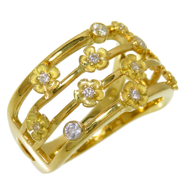 13.5号 小花/フラワーモチーフ ダイヤモンド 計0.22ct リング・指輪 K18ゴールド 18金 5.1g レディース
【中古】【真子質店】




【MaxMi】