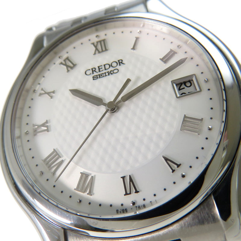 SEIKO セイコー クレドール ホワイト シルバー クォーツ メンズ腕時計(アナログ)