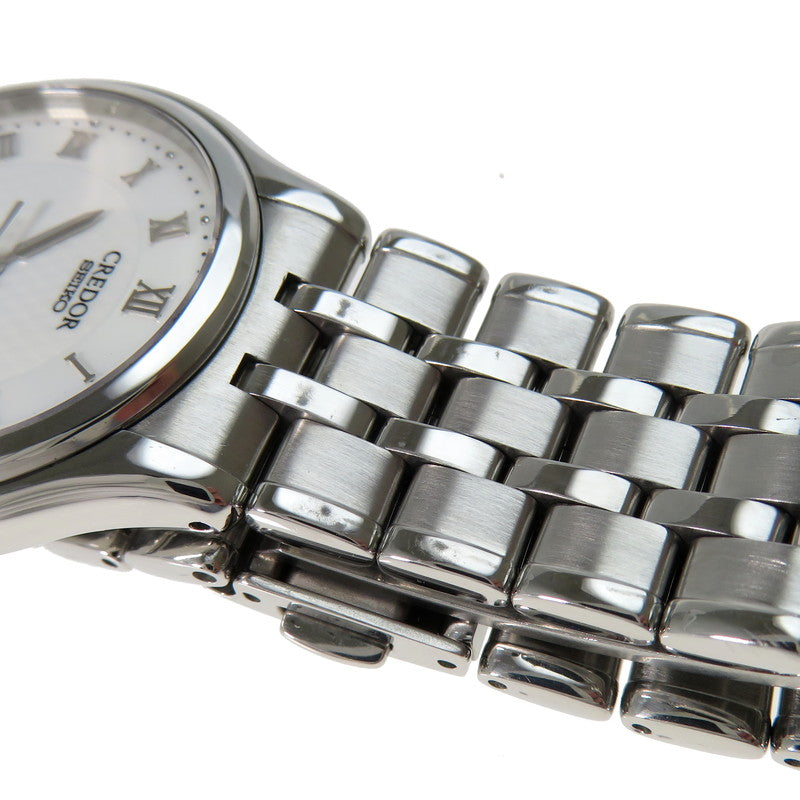 SEIKO セイコー クレドール ホワイト シルバー クォーツ メンズ腕時計(アナログ)