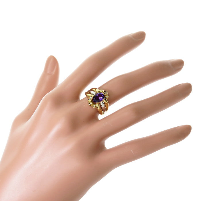 12号 コンビ アメジスト ダイヤモンド 計0.03ct リング・指輪 K18ゴールド 18金/Pt900プラチナ 4.9g レディース
【中古】【真子質店】




【TYD】