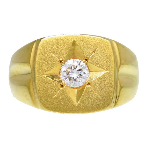 ★★最終特価品 18号 印台風 ダイヤモンド(推定G-SI1程度) 0.331ct リング・指輪 K18ゴールド 18金 15.1g ユニセックス
【中古】【真子質店】【NN】




【IIMoMo】