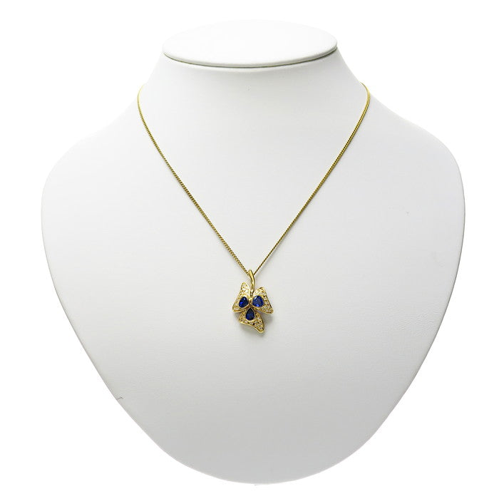 リーフモチーフ サファイア 計1.67ct ダイヤモンド 計0.28ct