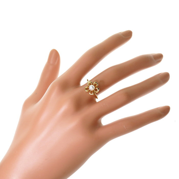11号 フラワー/花 アコヤ真珠 約4.7mm程度 ダイヤモンド 0.005ct 