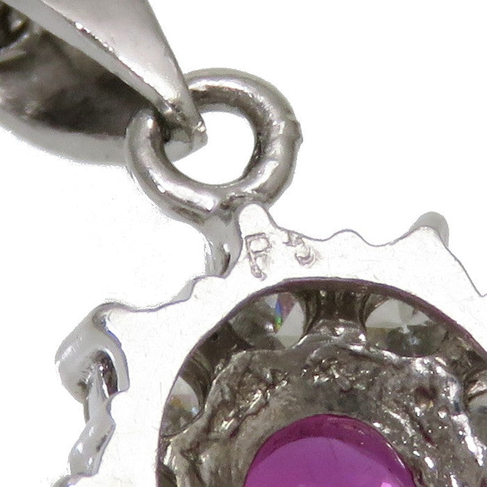 最終特価品 ルビー 0.43ct ダイヤモンド 計0.31ct ネックレス Pt900