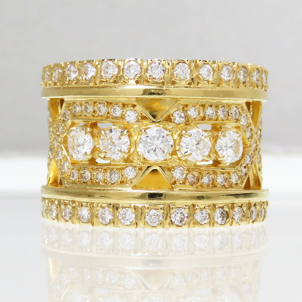 12号 幅広 ダイヤモンド 計1.10ct リング・指輪 K18ゴールド 18金 10.7g レディース
【中古】【真子質店】




【MiYS】