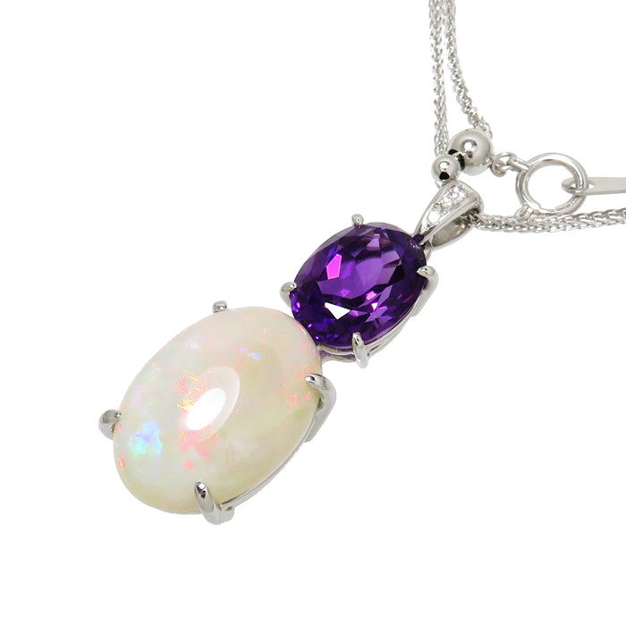 ホワイトオパール 7.99ct アメジスト 4.09ct ダイヤモンド 計0.02ct ネックレス K18WGホワイトゴールド 18金 9.0g 50cm レディース
【中古】【真子質店】




【DIMi】