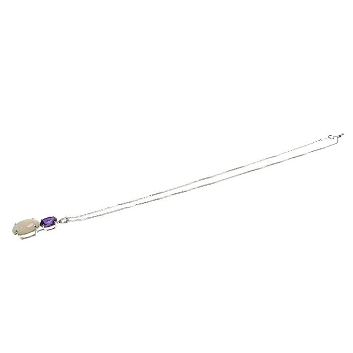 ホワイトオパール 7.99ct アメジスト 4.09ct ダイヤモンド 計0.02ct ネックレス K18WGホワイトゴールド 18金 9.0g 50cm レディース
【中古】【真子質店】




【DIMi】