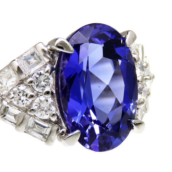11.5号 タンザナイト 3.71ct ダイヤモンド 計0.65ct リング・指輪 