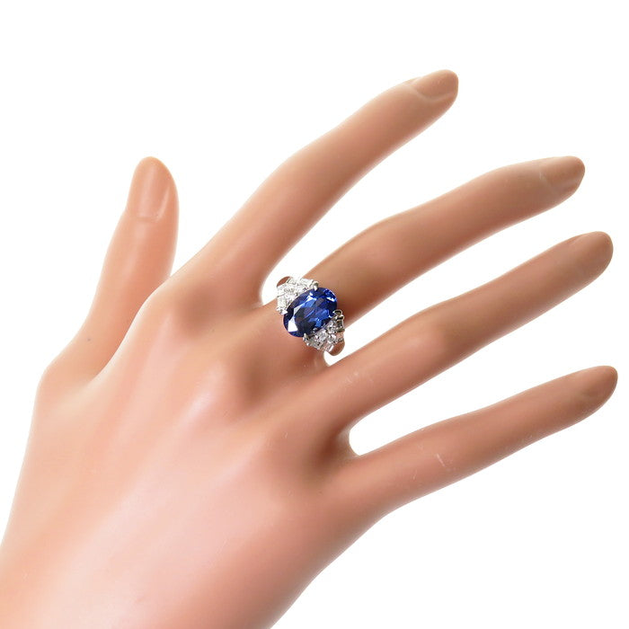 11.5号 タンザナイト 3.71ct ダイヤモンド 計0.65ct リング・指輪