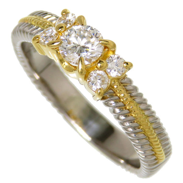 12.5号 コンビカラー ダイヤモンド(中央/推定H-SIクラス) 0.305ct ダイヤモンド 計0.16ct リング・指輪 Pt900プラチナ/K18ゴールド 18金 5.7g レディース
【中古】【真子質店】




【DMiD】
