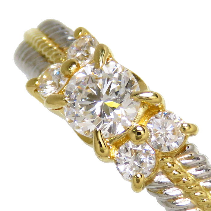 12.5号 コンビカラー ダイヤモンド(中央/推定H-SIクラス) 0.305ct 