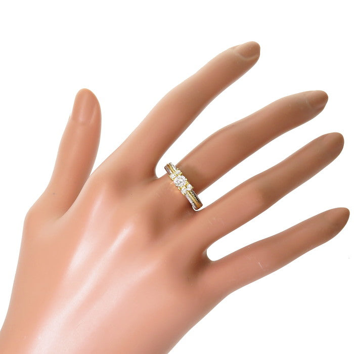12.5号 コンビカラー ダイヤモンド(中央/推定H-SIクラス) 0.305ct 