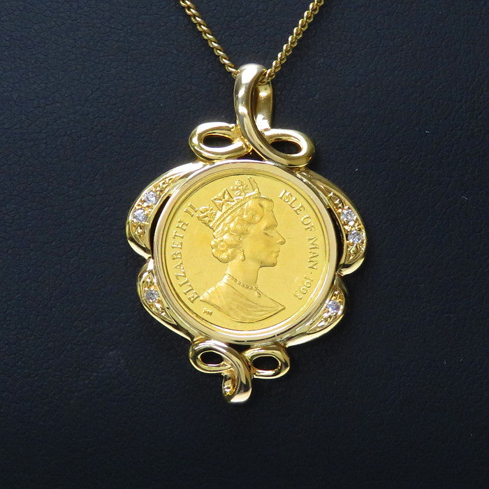 マン島キャットコイン 1/10OZ エリザベス2世 1993 ダイヤモンド 計0.058ct ペンダントトップ K24ゴールド 24金（純金 –  真子質店 PawnShopMAKO