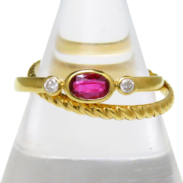 12.5号【TASAKI/タサキ】 2連 ルビー 0.33ct ダイヤモンド 計0.06ct リング・指輪 K18ゴールド 18金 3.3g レディース
【中古】【真子質店】




【TDT】