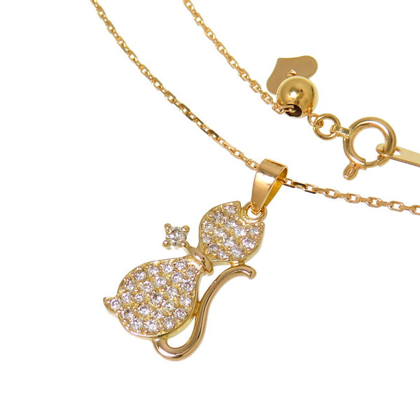 パヴェ ネコ/猫/動物 ダイヤモンド 計0.30ct ネックレス K18ゴールド 18金 3.2g 45cm レディース
【中古】【真子質店】




【TYD】