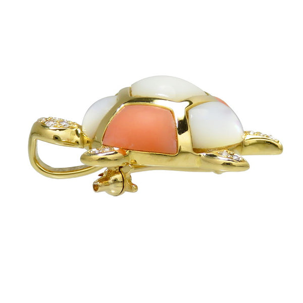 ★★最終特価品 カメ/亀 ブローチ兼用 2WAY ダイヤモンド 計0.11ct シェル ピンク石 ペンダントトップ K18ゴールド 18金 6.1g レディース
【中古】【真子質店】




【MaSY】