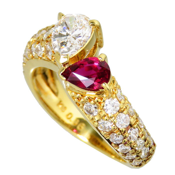 7.5号 ルビー 0.39ct ダイヤモンド(推定H-SI1程度) 0.54ct メレダイヤモンド 計0.66ct リング・指輪 K18ゴールド 18金 4.4g レディース
【中古】【真子質店】




【KKx】