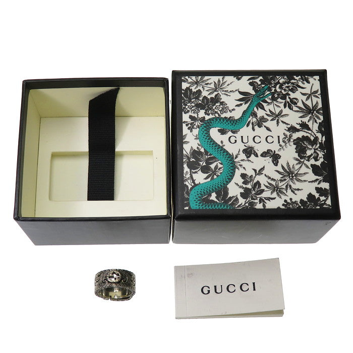 16号【GUCCI/グッチ】 インターロッキングG ガーデン アラベスク ベルトモチーフ リング・指輪/Ag925シルバー 15.2g 17 –  真子質店 PawnShopMAKO