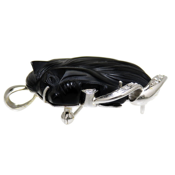 獅子/ライオン/動物/アニマルモチーフ ブローチ兼用 黒石 ダイヤモンド 計0.13ct ペンダントトップ K18WGホワイトゴールド 18金 17.2g レディース
【中古】【真子質店】




【KKx】