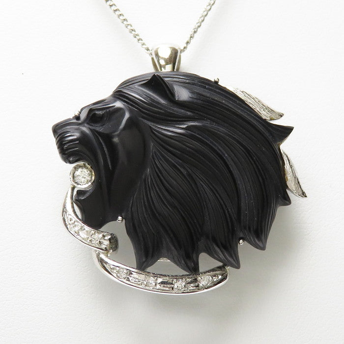 獅子/ライオン/動物/アニマルモチーフ ブローチ兼用 黒石 ダイヤモンド 計0.13ct ペンダントトップ K18WGホワイトゴールド 18金 17.2g レディース
【中古】【真子質店】




【KKx】