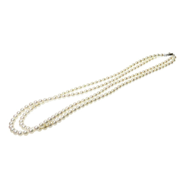 2連 ロング アコヤ真珠 約6.9～7.3mm程度 ネックレス K14WGホワイトゴールド 14金 90.7g 最短64cm レディース
【中古】【真子質店】




【MaMiMo】