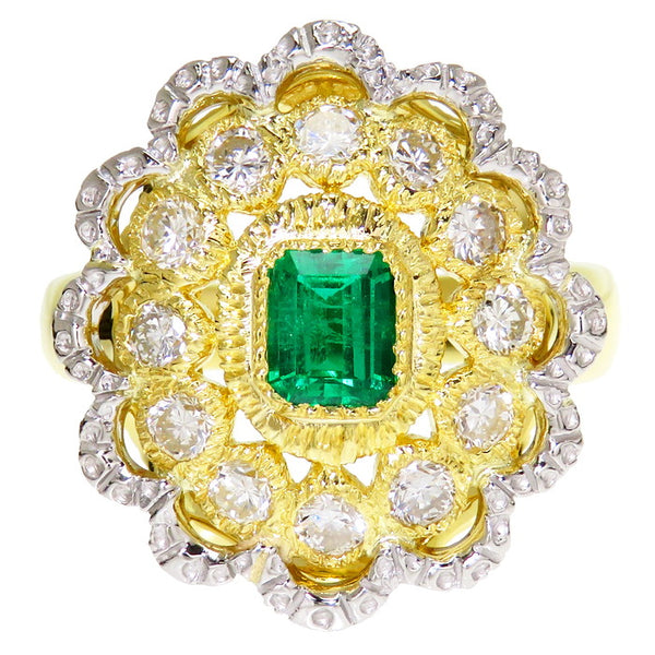 12.5号 コンビカラー エメラルド 0.35ct ダイヤモンド 計0.60ct リング・指輪 K18ゴールド 18金/Pt900プラチナ 8.6g レディース
【中古】【真子質店】




【KMiI】