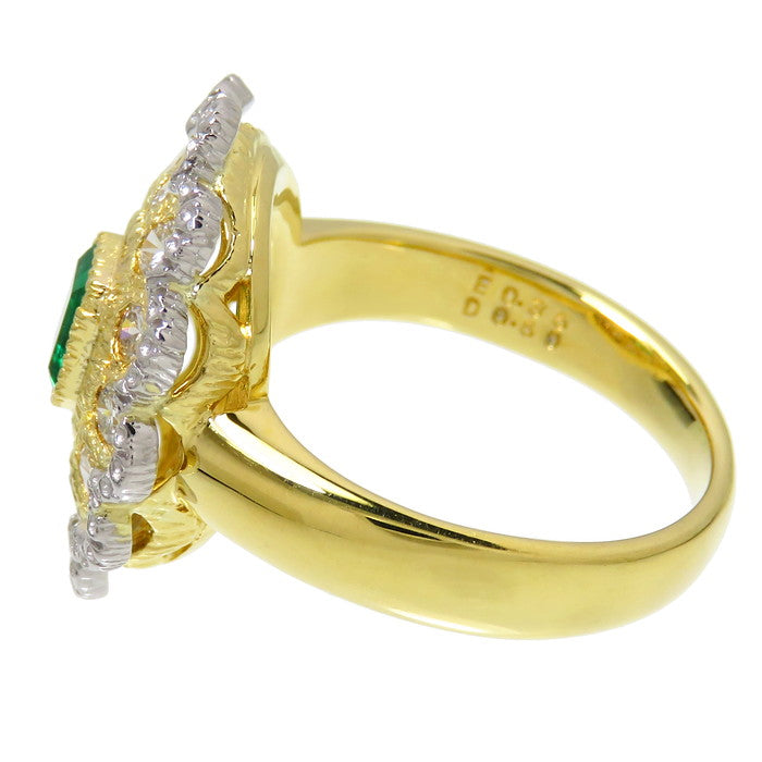 12.5号 コンビカラー エメラルド 0.35ct ダイヤモンド 計0.60ct リング・指輪 K18ゴールド 18金/Pt900プラチナ 8.6g レディース
【中古】【真子質店】




【KMiI】