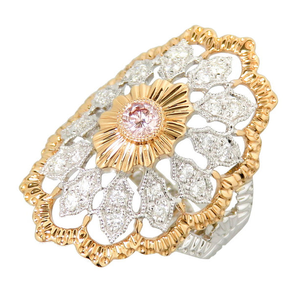 12号 FANCY ORANGY PINK コンビカラー 透かしデザイン ダイヤモンド(ピンクダイヤモンド0.142ct含む) 計0.52ct リング・指輪 K18WGホワイトゴールド 18金/K18PGピンクゴールド 18金 6.3g レディース
【中古】【真子質店】




【IxTMa】