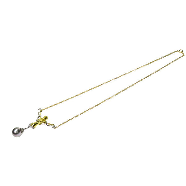 ★★最終特価品 女性像 コンビ 黒蝶真珠 13.0mm ダイヤモンド 計0.11ct ネックレス K18ゴールド 18金/Pt900プラチナ 19.0g 直線49cm レディース
【中古】【真子質店】【NN】




【SDY】