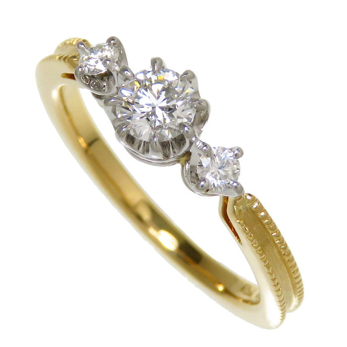 8.5号 ENUOVE/イノーヴェ ミル打ち 一部艶消し コンビカラー ハート＆キューピッド ダイヤモンド(中央) 0.266ct ダイヤモンド(両サイド) リング・指輪 K18ゴールド 18金/Pt950プラチナ 3.1g レディース
【中古】【真子質店】【NN】




【MoxY】