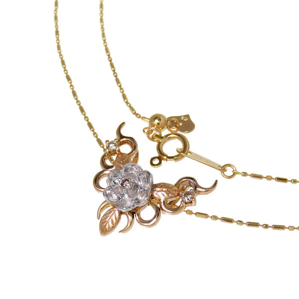 フラワー/バラモチーフ コンビ ダイヤモンド 計0.08ct ネックレス K18PGピンクゴールド 18金/K18WGホワイトゴールド 18金 3.6g 45cm レディース
【中古】【真子質店】【NN】




【TMaI】
