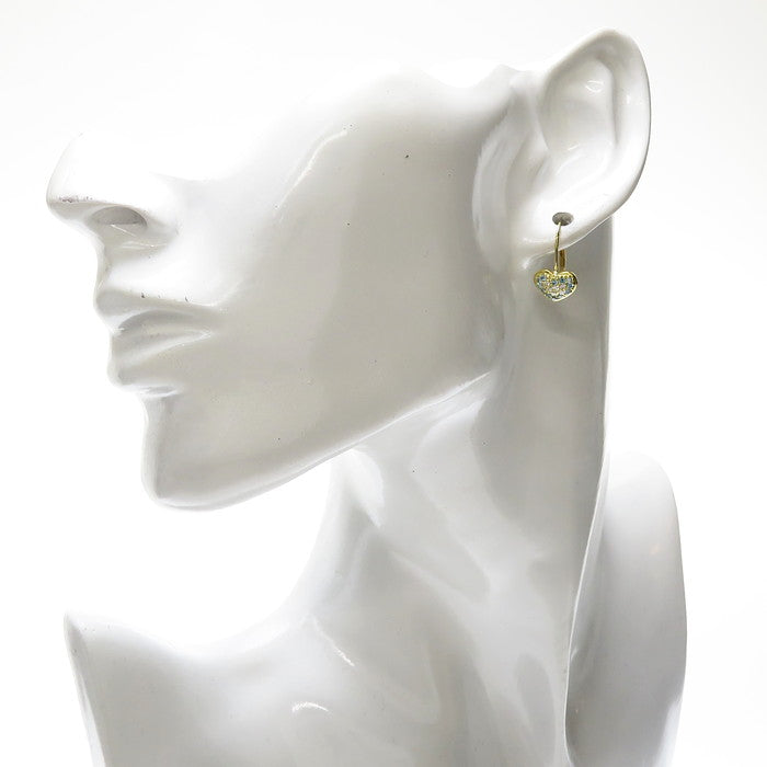 ハート フック ダイヤモンド(トリートメント含む) 計0.18×2ct ピアス 