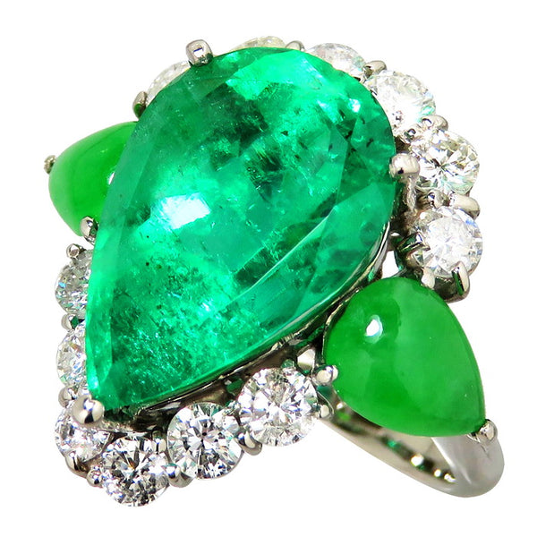 ★★最終特価品 14号 大粒  コロンビア産 エメラルド(F2) 8.42ct 翡翠 1.17/1.01ct ダイヤモンド 計1.60ct リング・指輪 Pt900プラチナ 11.0g レディース
【中古】【真子質店】【NN】




【IxMoxx】