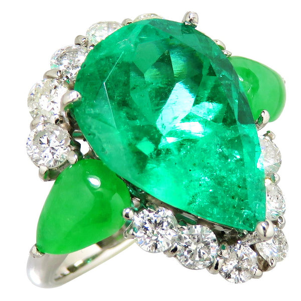 ★★最終特価品 14号 大粒  コロンビア産 エメラルド(F2) 8.42ct 翡翠 1.17/1.01ct ダイヤモンド 計1.60ct リング・指輪 Pt900プラチナ 11.0g レディース
【中古】【真子質店】【NN】




【IxMoxx】