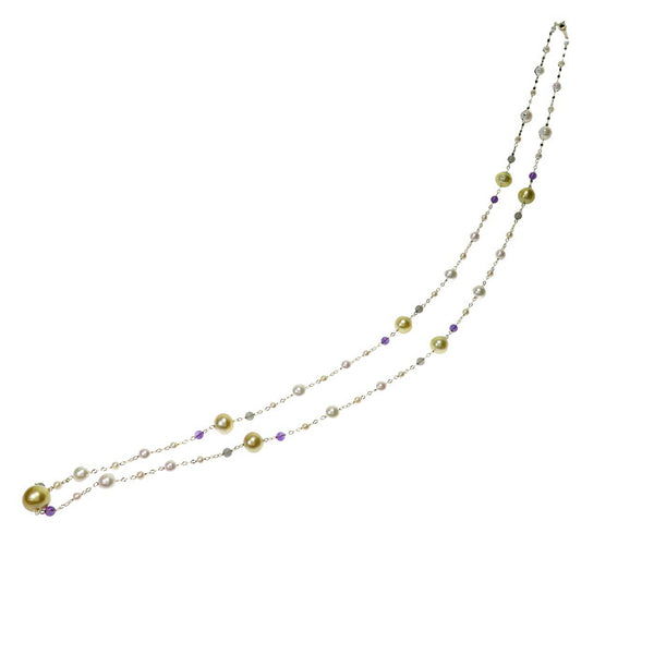★★最終特価品 ロング 真珠 3.5～12.0mm マルチ石 ネックレス K18ゴールド 18金 26.7g 90cm レディース
【中古】【真子質店】【NN】




【MaxMi】
