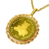 クック諸島 1/10OZ コイン 10ドル ネックレス K24ゴールド 24金（純金 ...
