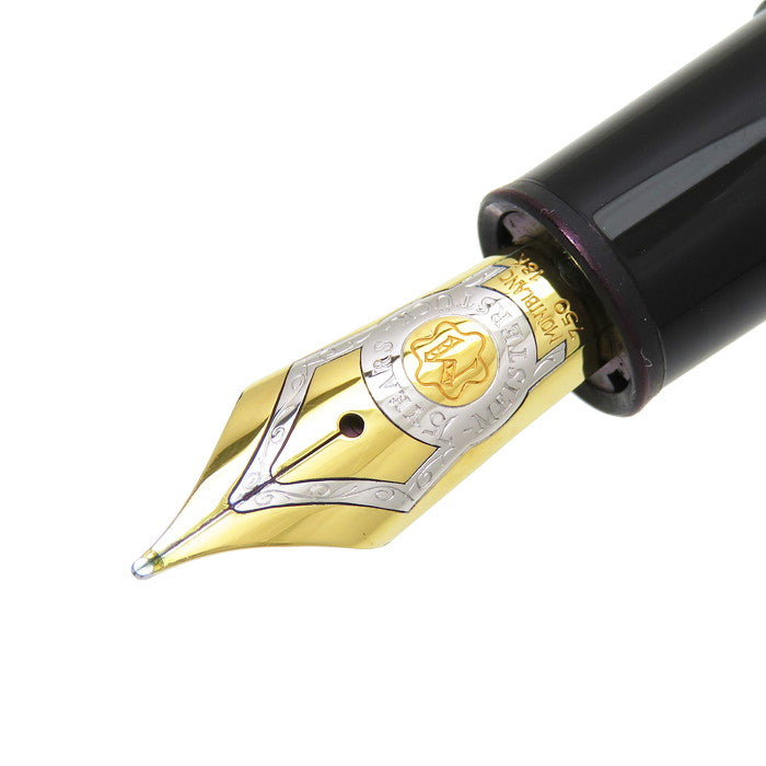 【MONTBLANC/モンブラン】 マイスターシュテュック 75周年パッション&ソウル カートリッジ式 万年筆/ペン先 18K / ダイヤモンド  ブラック×ゴールド ユニセックス【中古】【真子質店】【BL】, 【DTS】