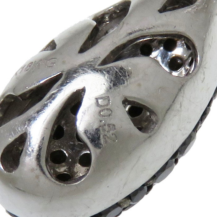 ドロップモチーフ バチカン開閉式 ブラックダイヤモンド 計0.52ct 