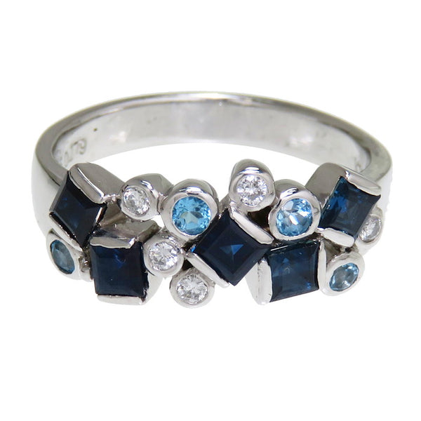 ★★最終特価品 12.5号 サファイア 計0.95ct ブルートパーズ 計0.179ct ダイヤモンド 計0.076ct リング・指輪 K18WGホワイトゴールド 18金 5.7g レディース
【中古】【真子質店】【NN】




【MaYMa】