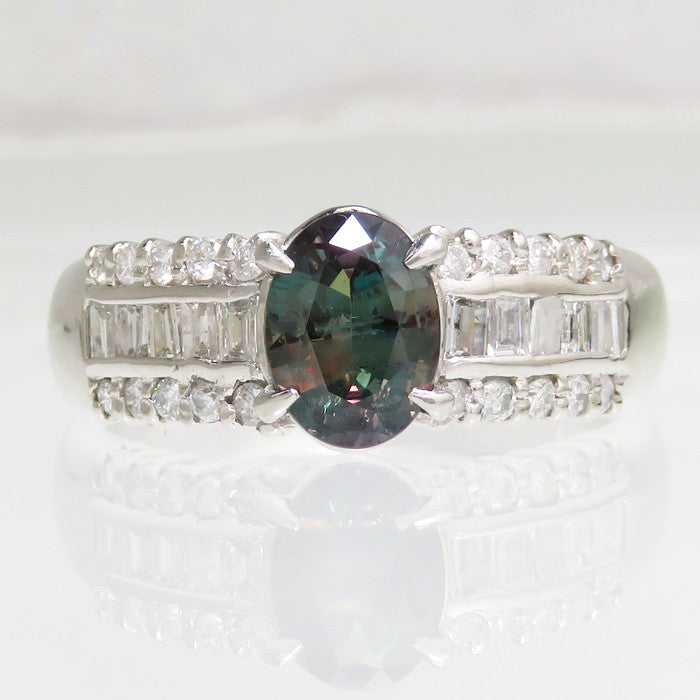 12号 アレキサンドライト 1.02ct ダイヤモンド 計0.51ct リング・指輪