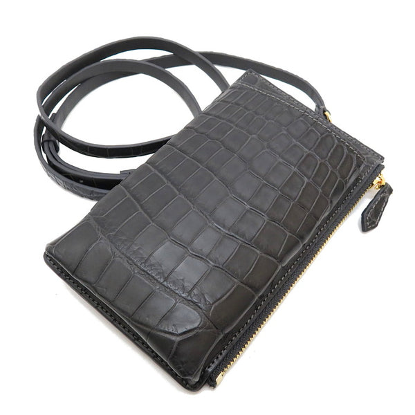 MHM828 ★未使用★ HCP社製  マットクロコ スマホケース その他バッグ クロコダイル 濃グレー ユニセックス【中古】【真子質店】【NN】




【ISMi】