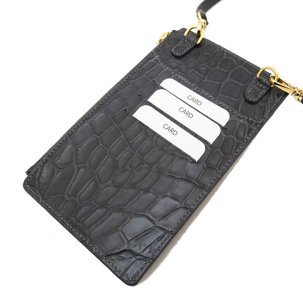 MHM828 ★未使用★ HCP社製  マットクロコ スマホケース その他バッグ クロコダイル 濃グレー ユニセックス【中古】【真子質店】【NN】




【ISMi】