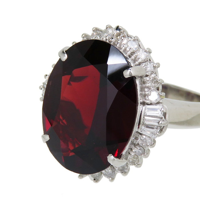 15号 ガーネット 13.54ct ダイヤモンド 計0.71ct リング・指輪 15号 ガーネット 13.54ct ダイヤモンド 計0.71ct リング・指輪