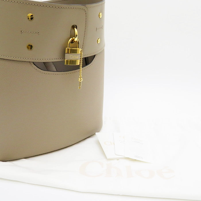 Chloé クリーム色 ABY ハンドバッグ Chloe/クロエ】 ABY トートバッグ レザー MOTTYGREY レディース【中古