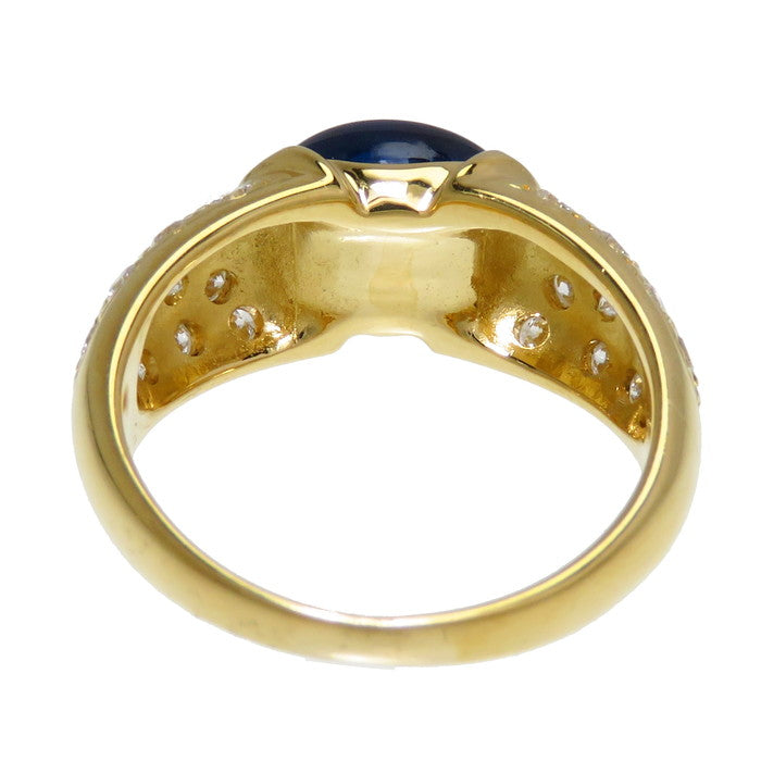12号 サファイア 3.44ct ダイヤモンド 計0.52ct リング・指輪 K18