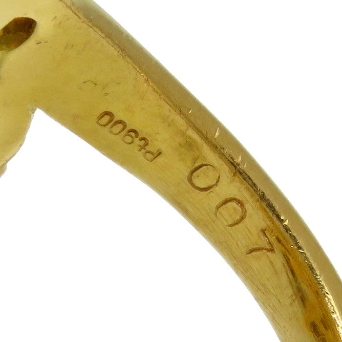 13号 フクロウモチーフ/鳥 コンビ サファイア 計0.07ct リング・指輪