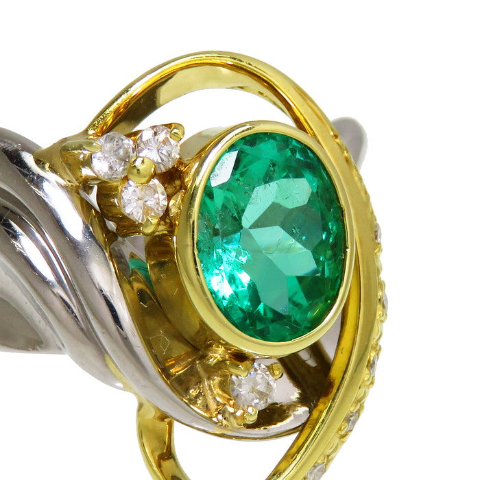 21号 コンビ エメラルド 2.27ct ダイヤモンド 計0.22ct リング・指輪