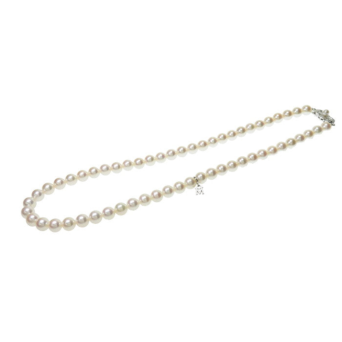 MIKIMOTO/ミキモト】 Mチャーム付 アコヤ真珠 7.0～7.4mm ネックレス